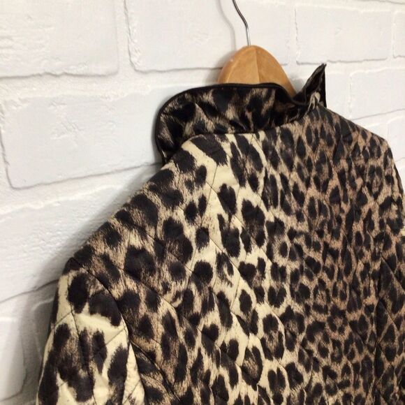 LEOPARD Love Moschino quilted jacket animal puffer prints gold zippers size 4 - Picture 5 of 16
